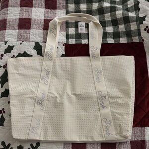 PINK Victoria's Secret White Tote Bag